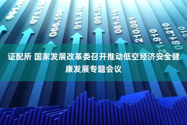 证配所 国家发展改革委召开推动低空经济安全健康发展专题会议