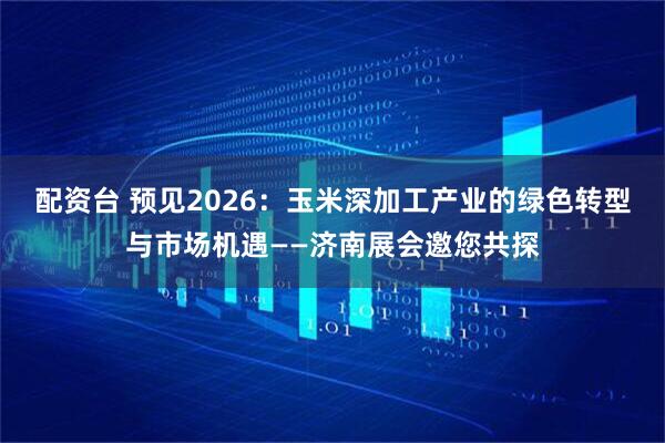 配资台 预见2026：玉米深加工产业的绿色转型与市场机遇——济南展会邀您共探