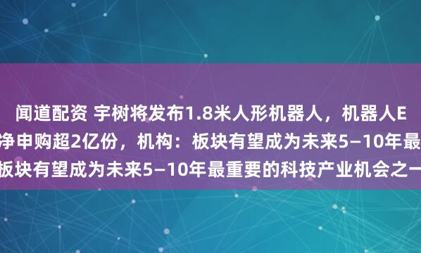 闻道配资 宇树将发布1.8米人形机器人，机器人ETF（159770）盘中获净申购超2亿份，机构：板块有望成为未来5—10年最重要的科技产业机会之一