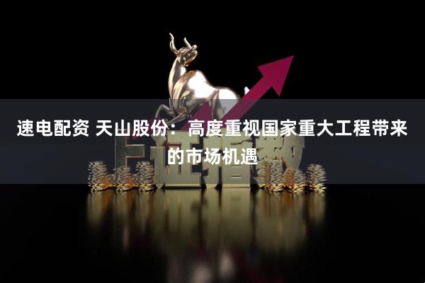 速电配资 天山股份：高度重视国家重大工程带来的市场机遇