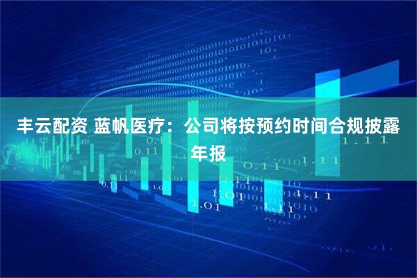丰云配资 蓝帆医疗：公司将按预约时间合规披露年报